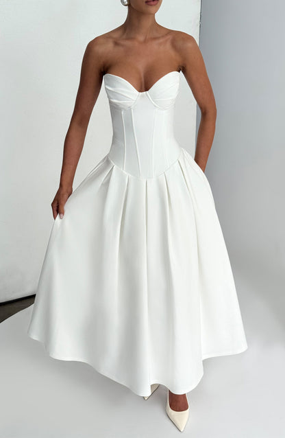 Salma Midi Dress Ivory