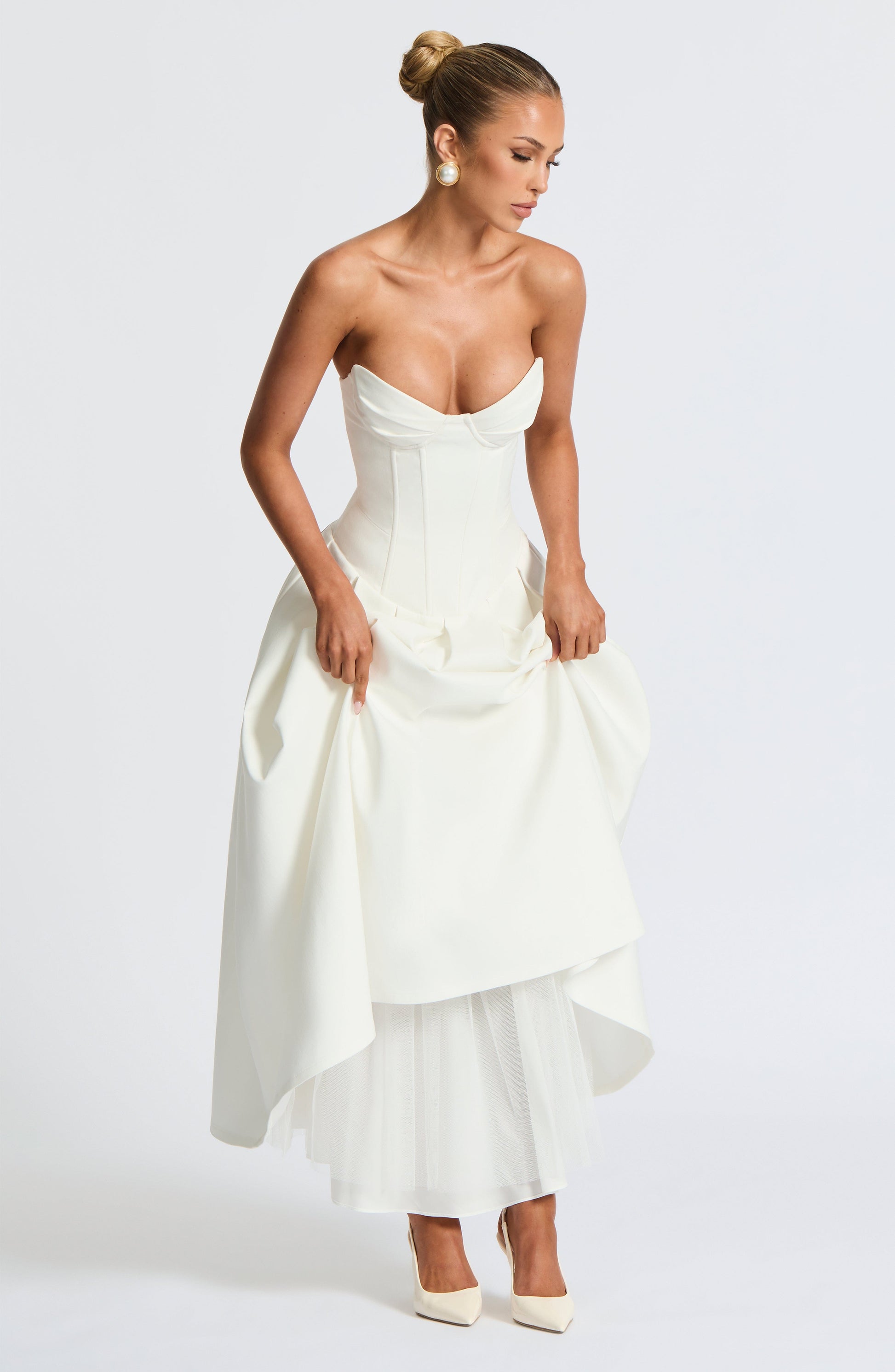 Salma Midi Dress Ivory