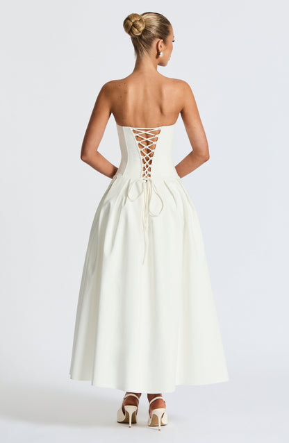 Salma Midi Dress Ivory