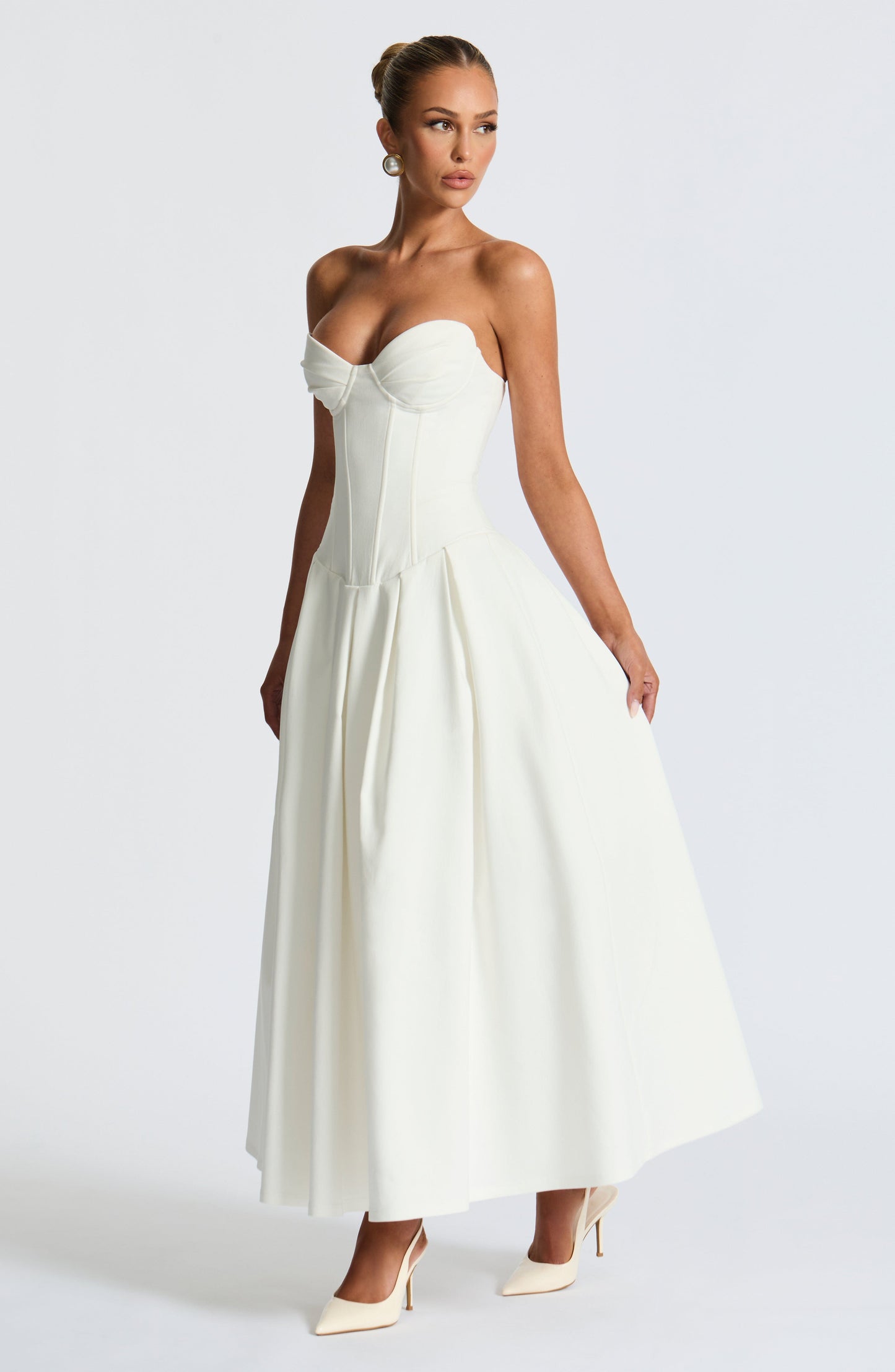 Salma Midi Dress Ivory