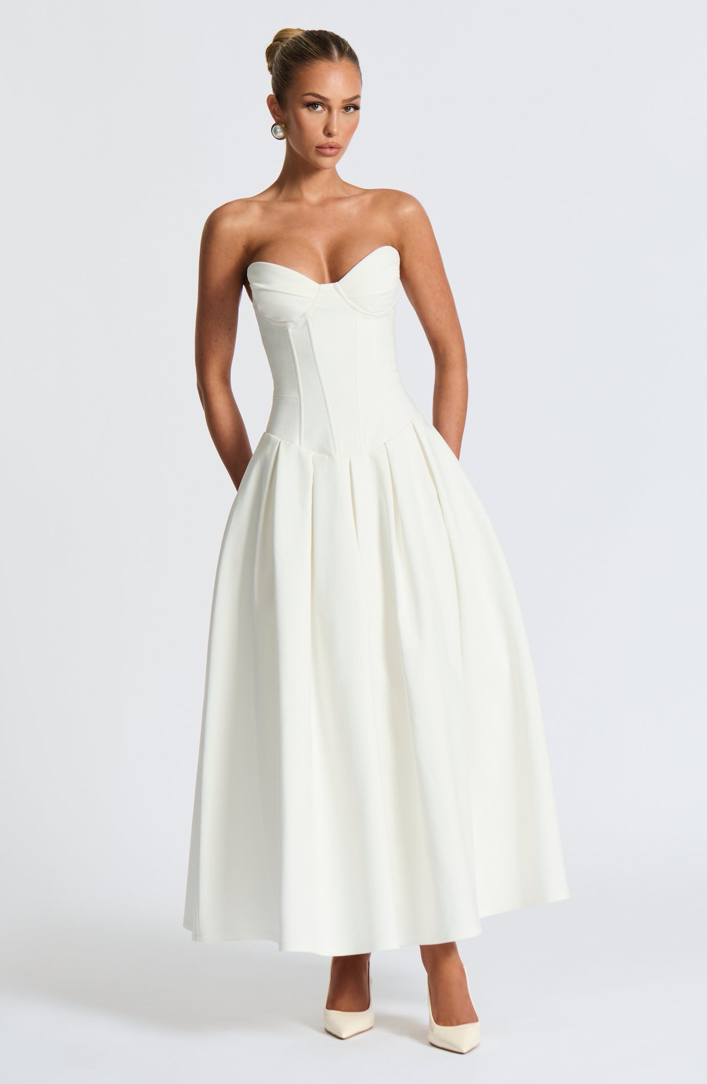 Salma Midi Dress Ivory