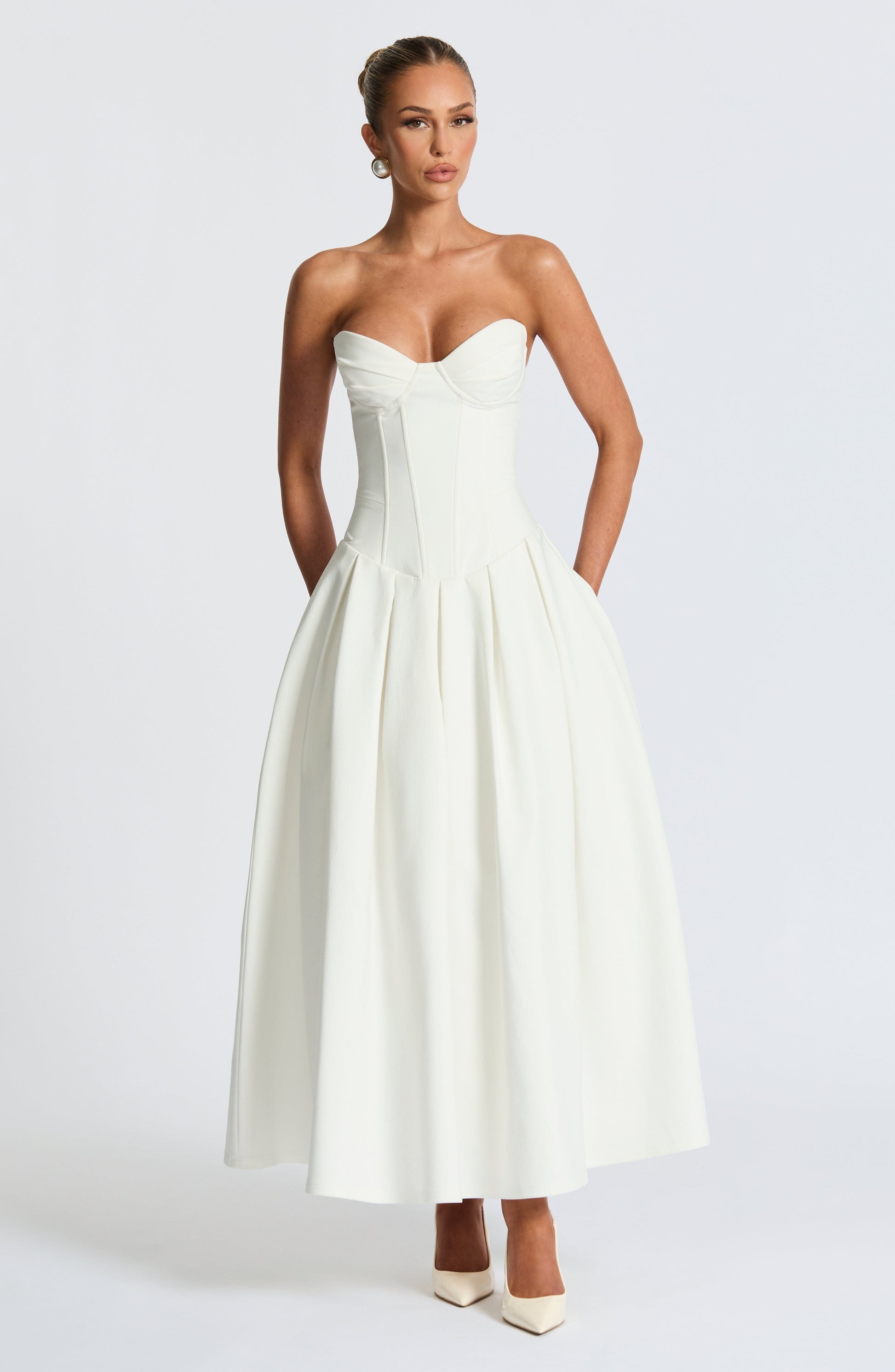 Salma Midi Dress Ivory