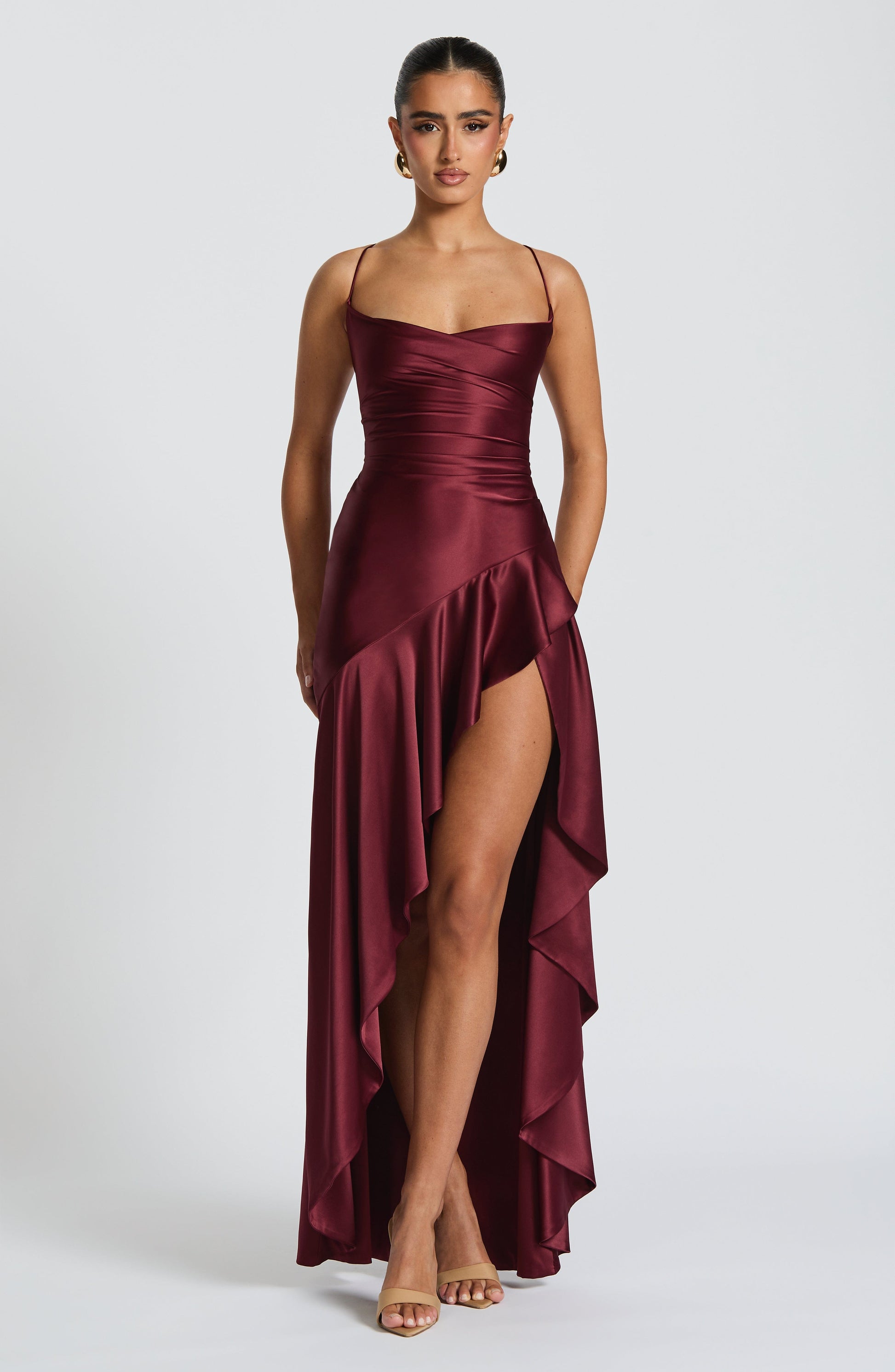 Samira Maxi Dress Cherry Lacquer