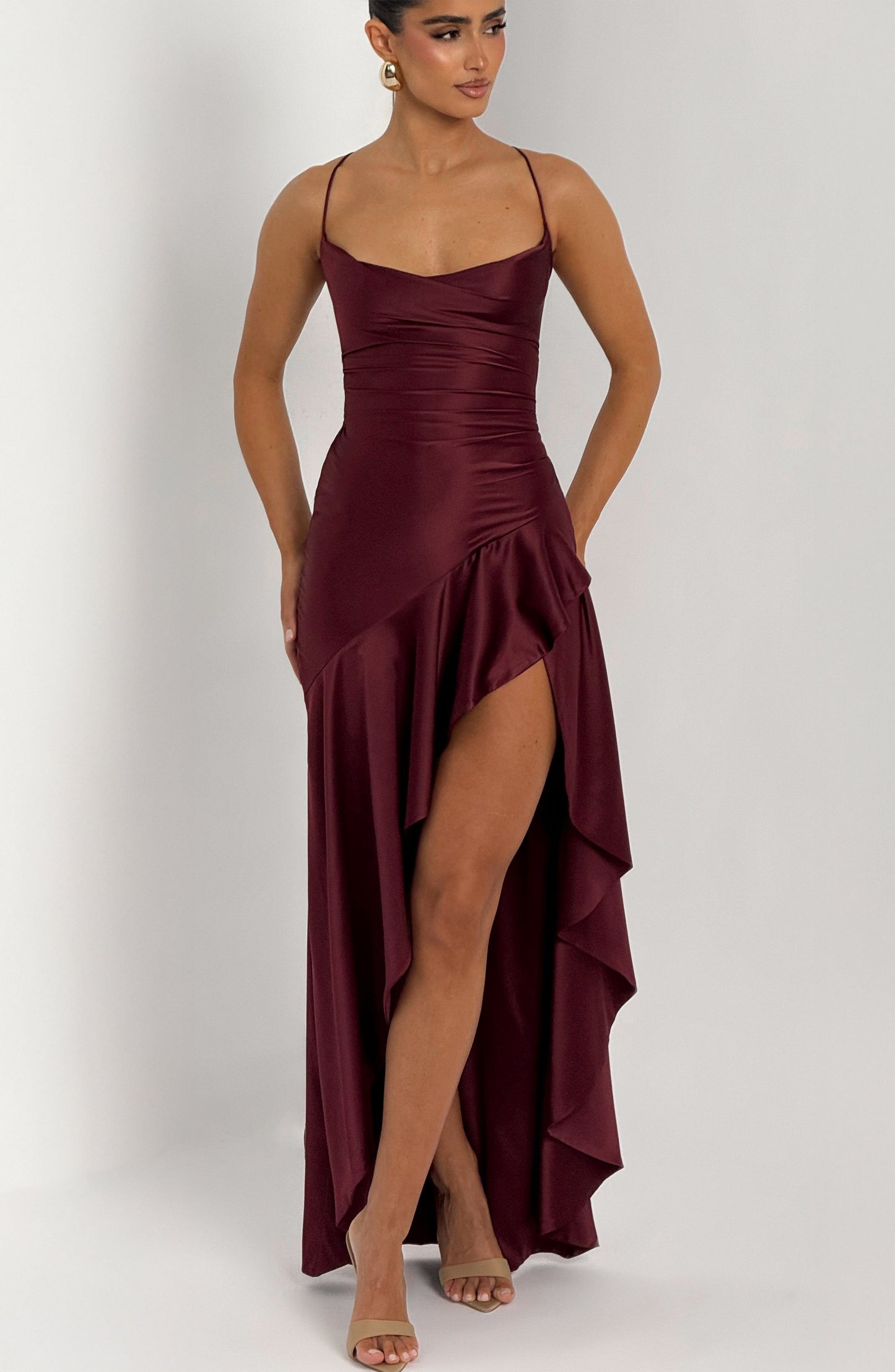 Samira Maxi Dress Cherry Lacquer