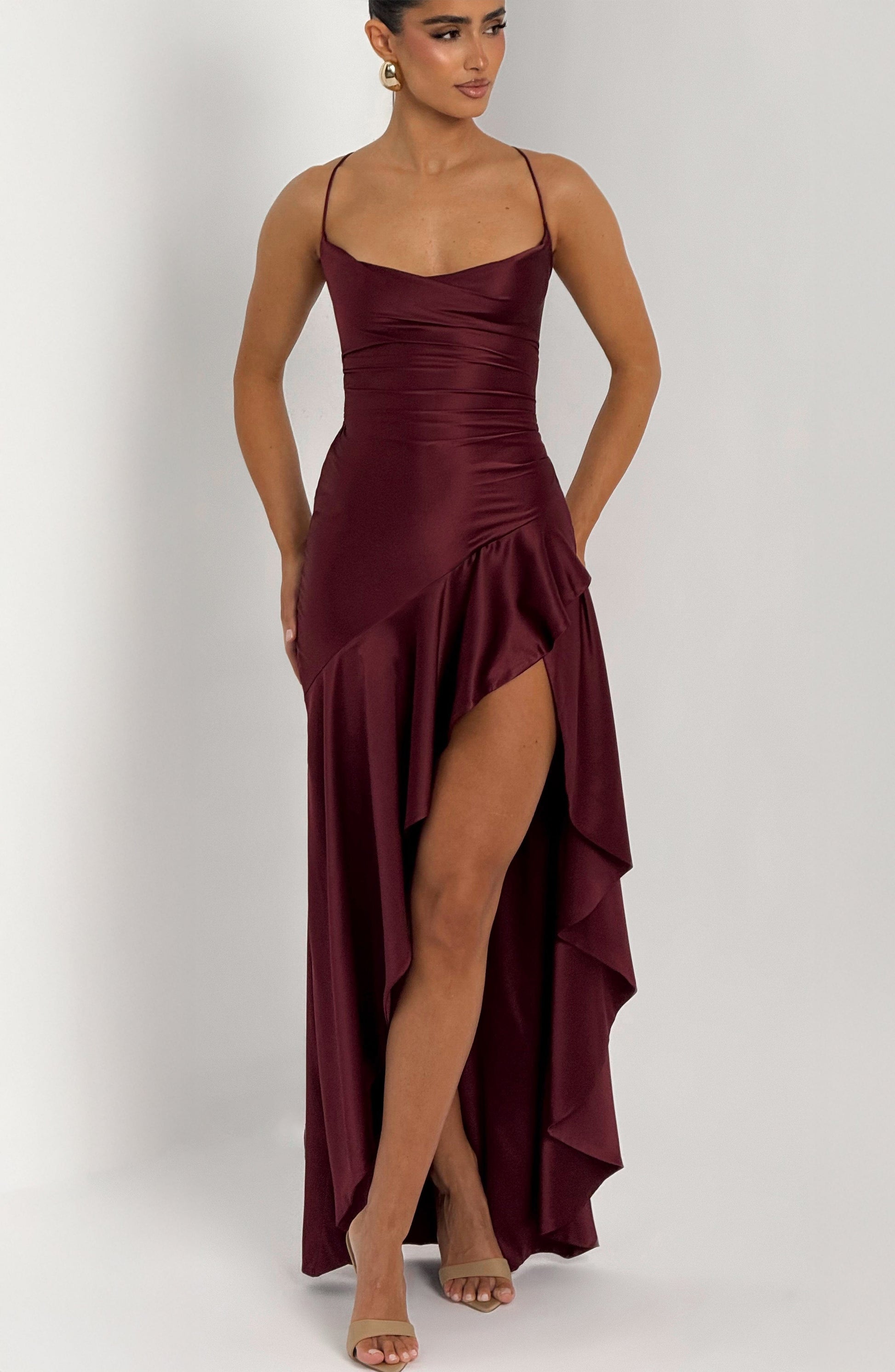 Samira Maxi Dress Cherry Lacquer