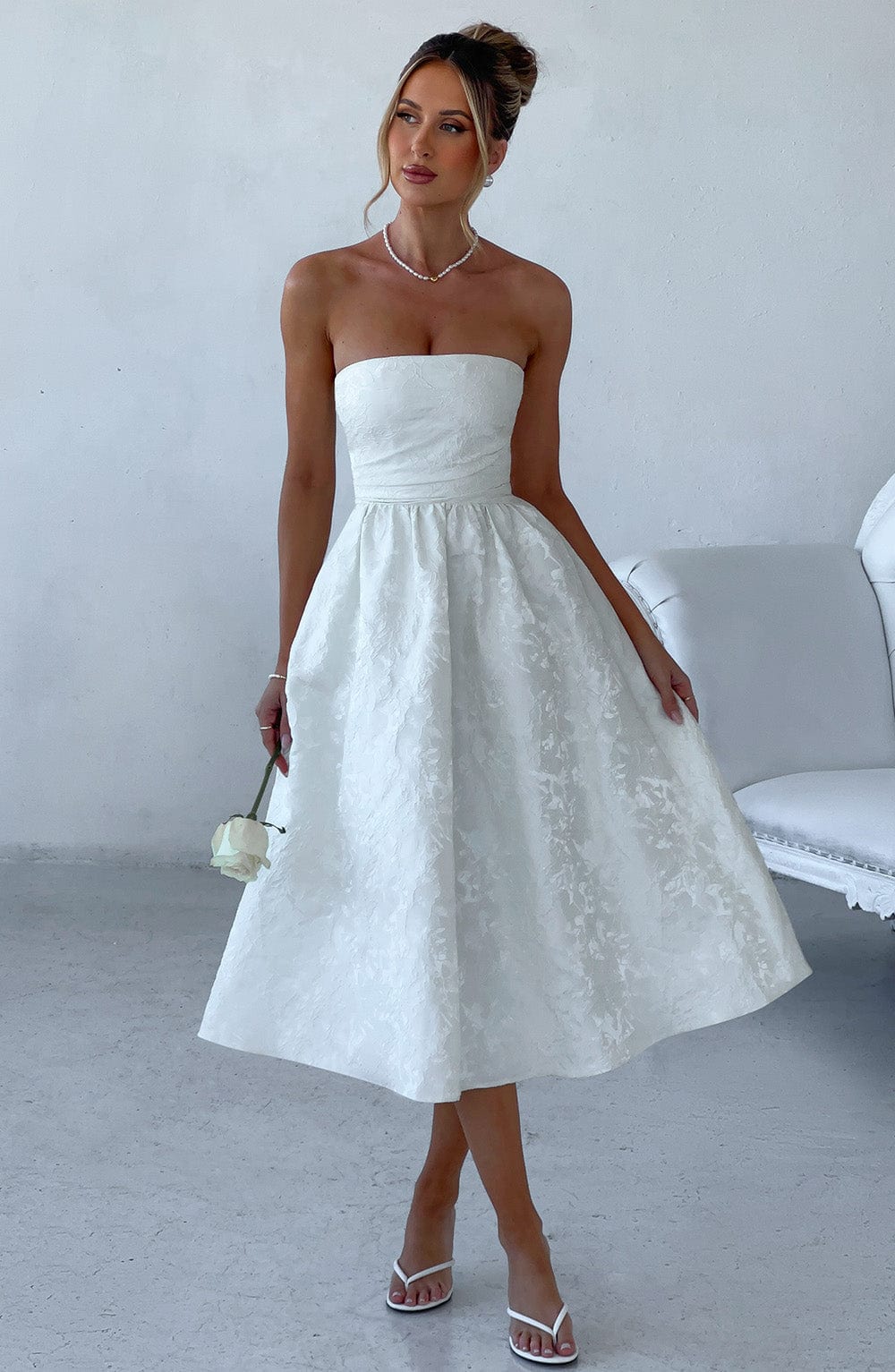 Saoirse Midi Dress Ivory