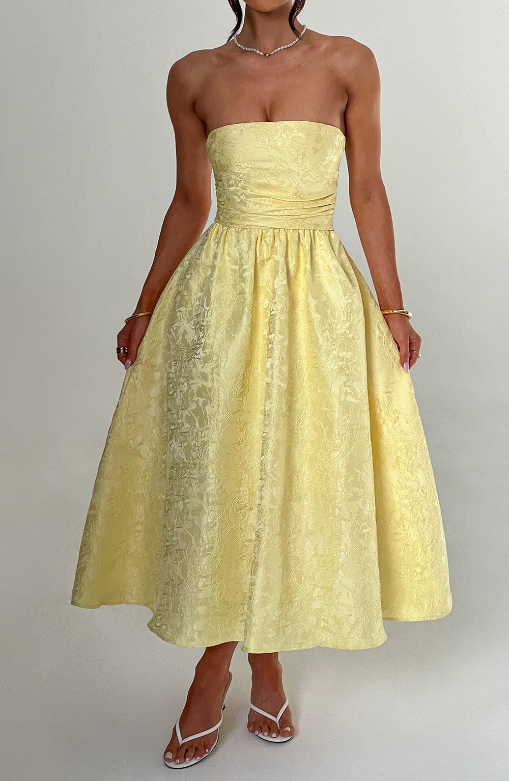 Saoirse Midi Dress Lemon