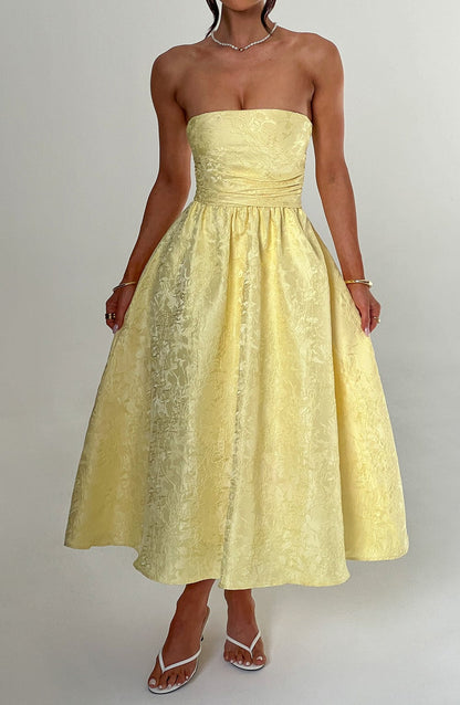 Saoirse Midi Dress Lemon