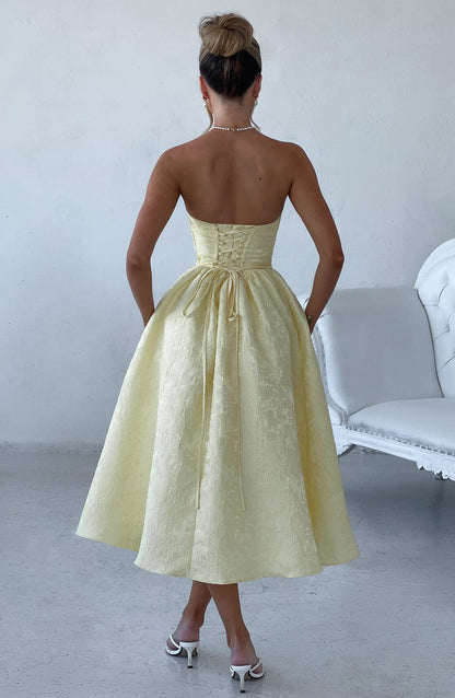Saoirse Midi Dress Lemon