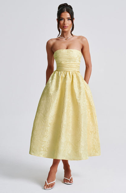Saoirse Midi Dress Lemon