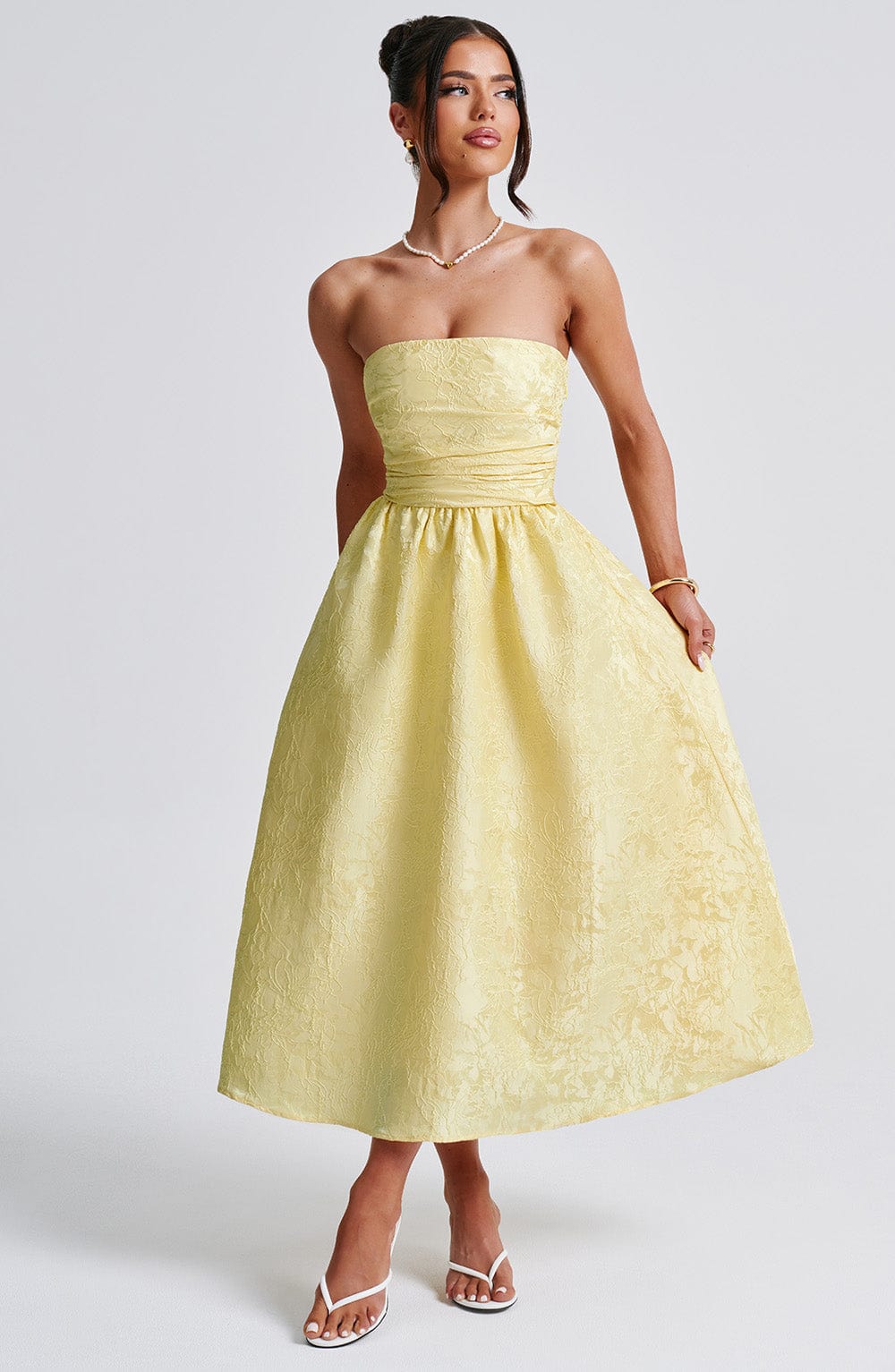 Saoirse Midi Dress Lemon