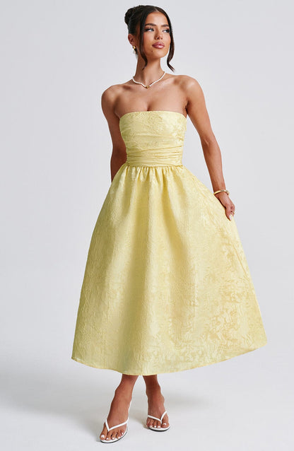 Saoirse Midi Dress Lemon