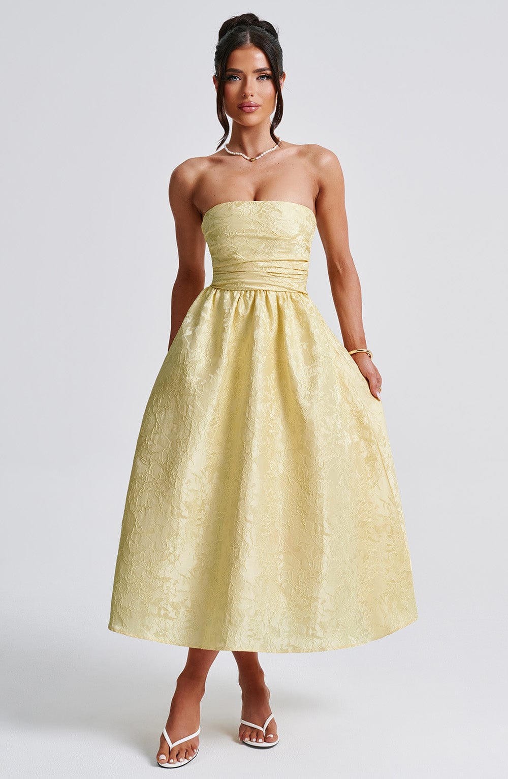 Saoirse Midi Dress Lemon