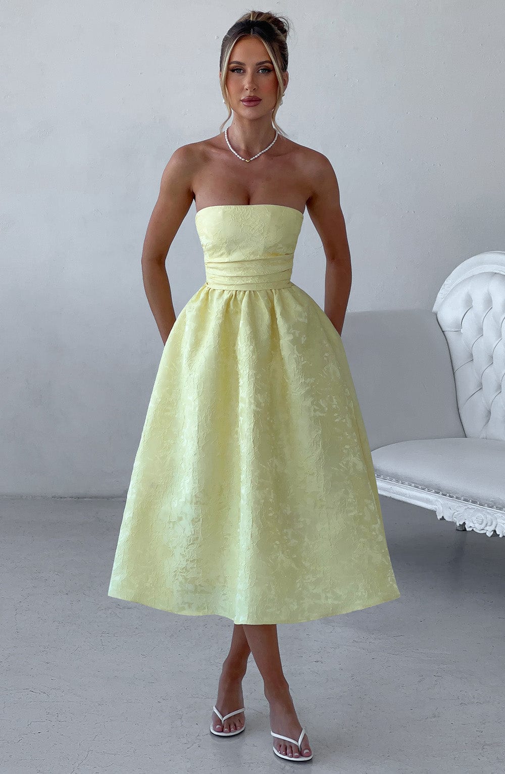 Saoirse Midi Dress Lemon