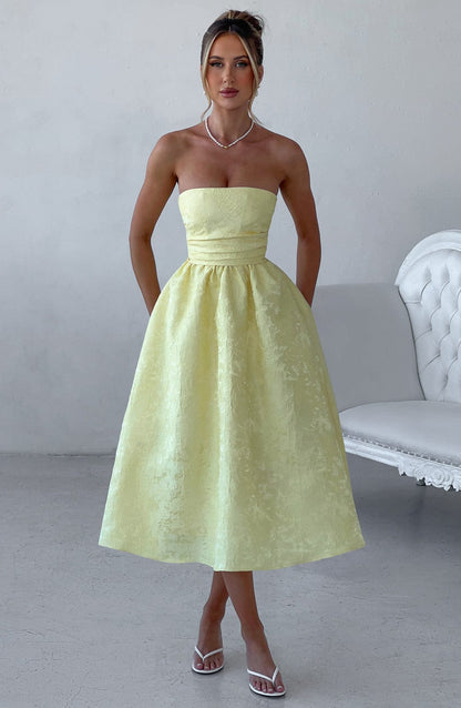 Saoirse Midi Dress Lemon