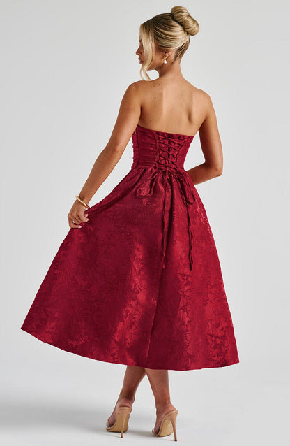 Saoirse Midi Dress Red