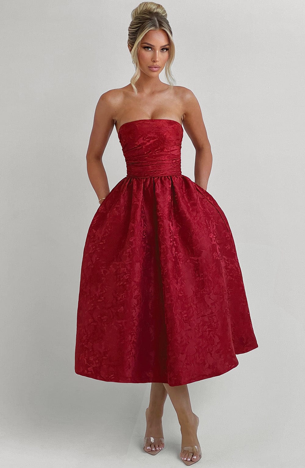 Saoirse Midi Dress Red