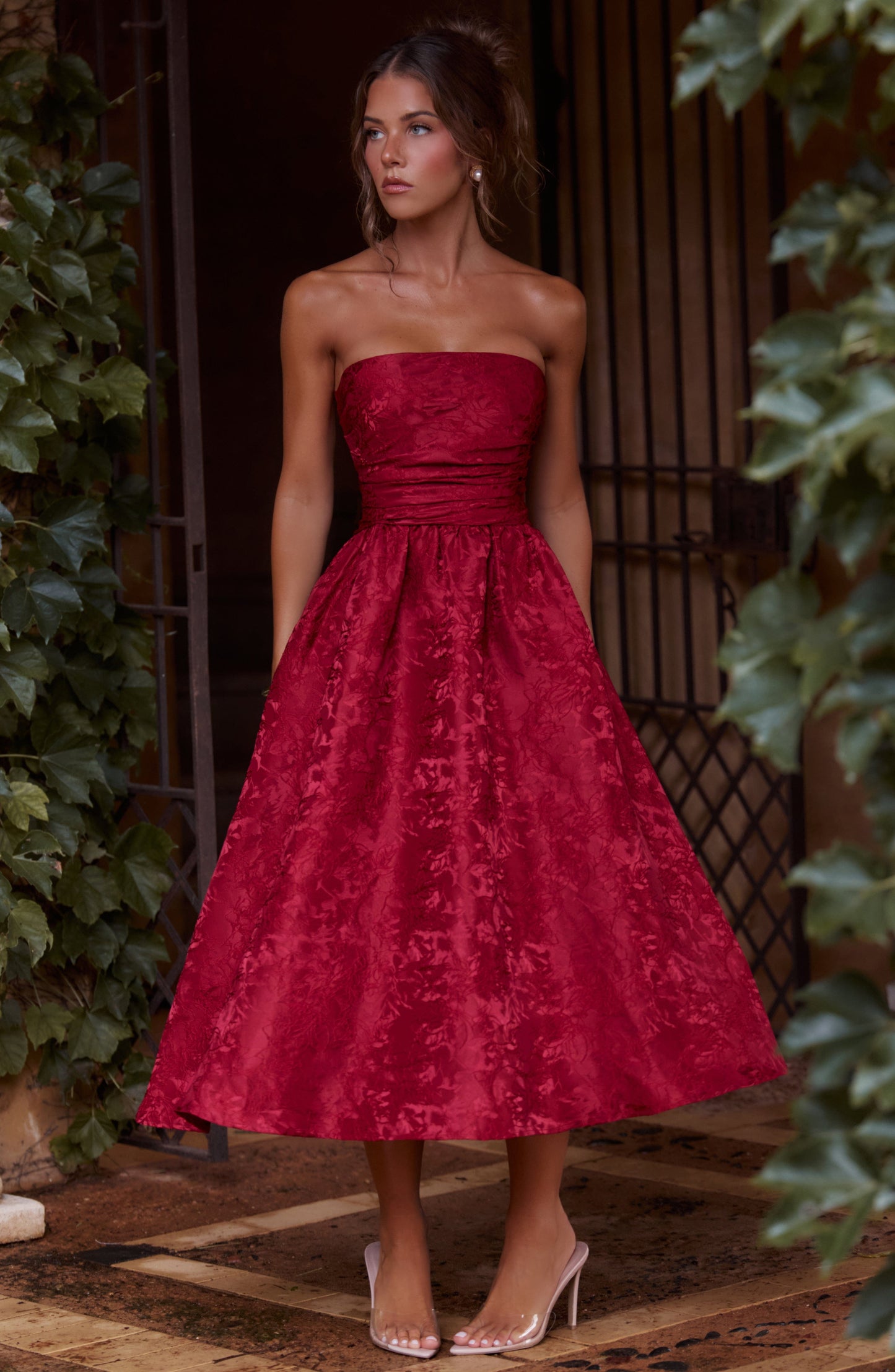 Saoirse Midi Dress Red
