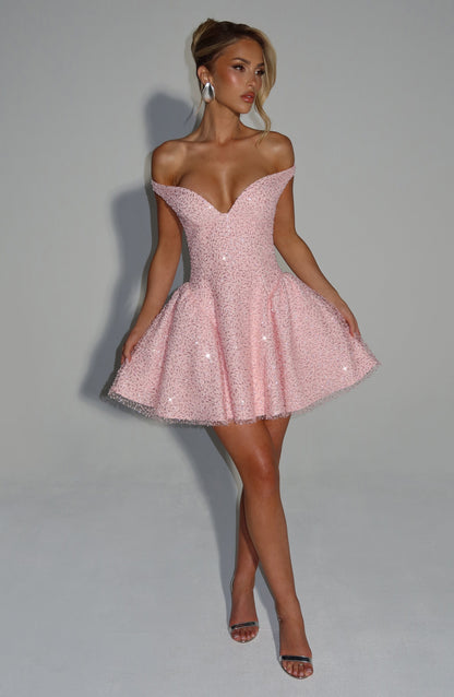 Sapphire Mini Dress Blush