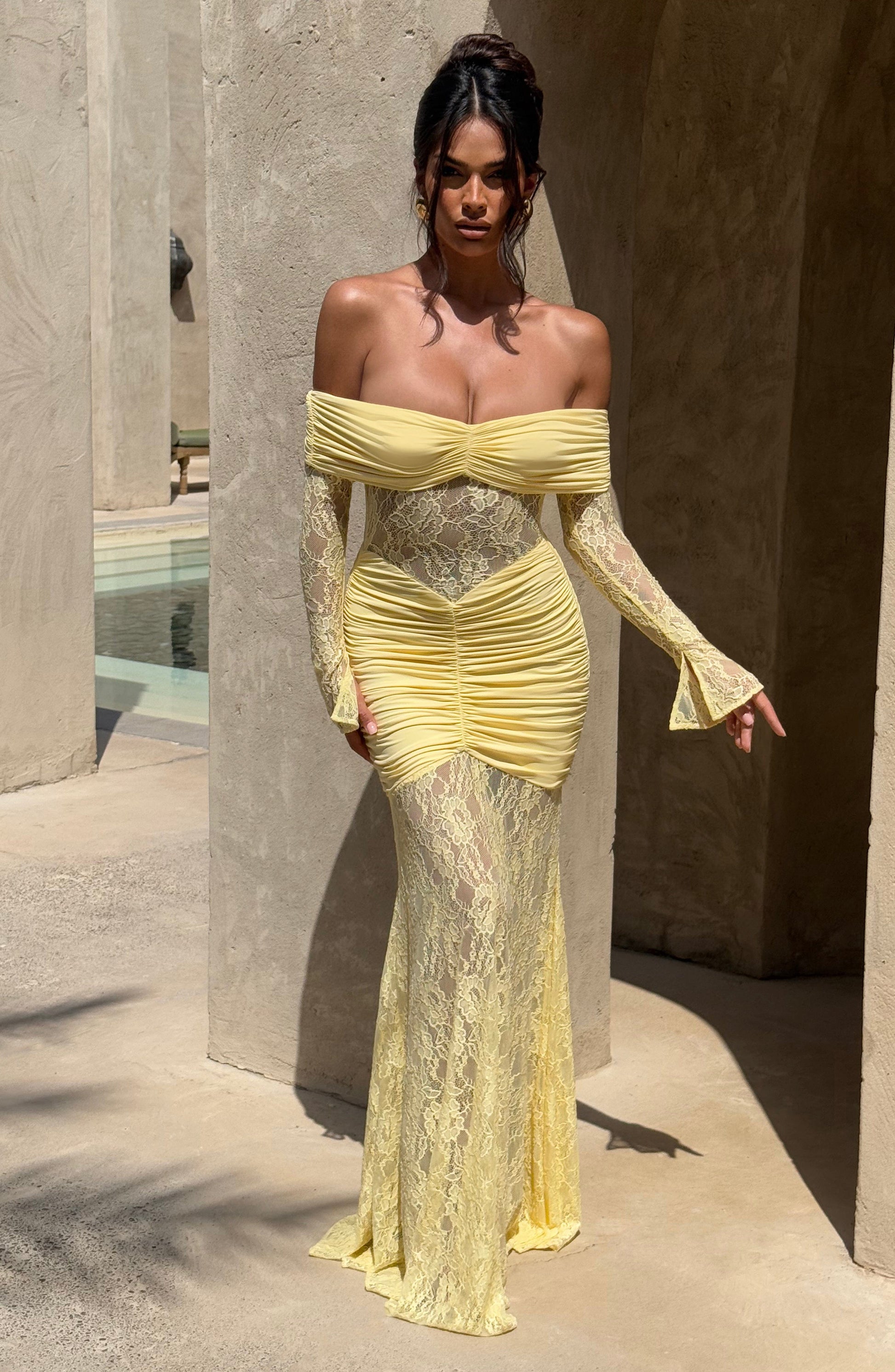 Sauline Maxi Dress Lemon