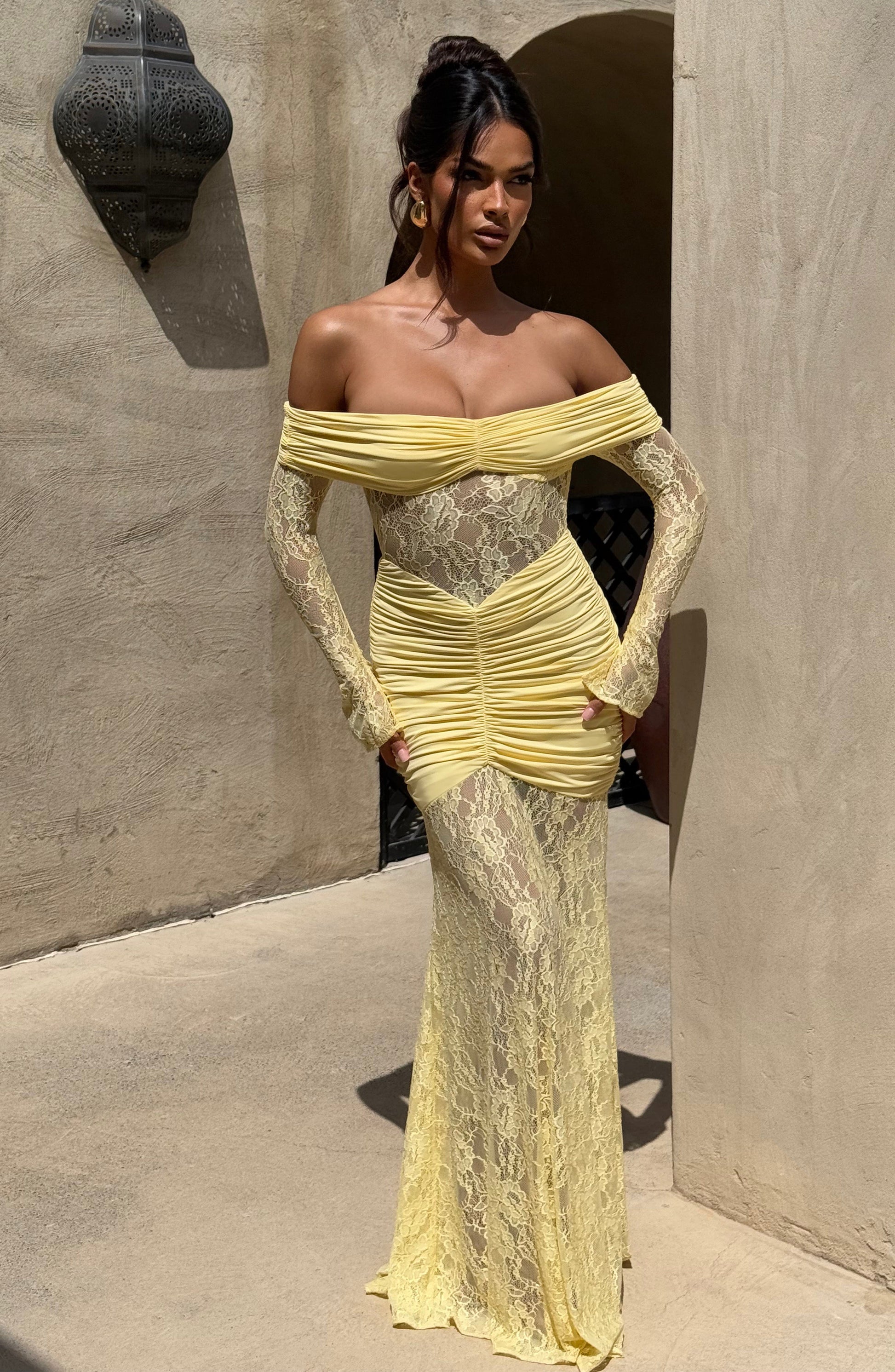 Sauline Maxi Dress Lemon