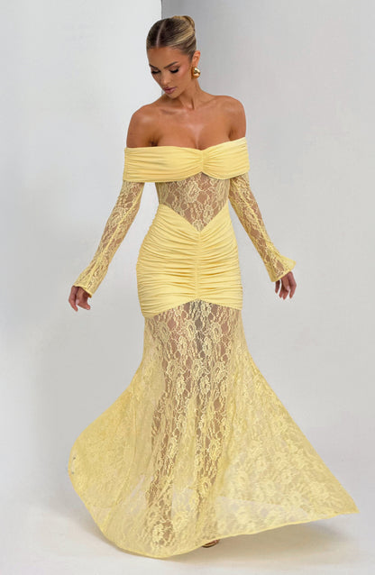 Sauline Maxi Dress Lemon