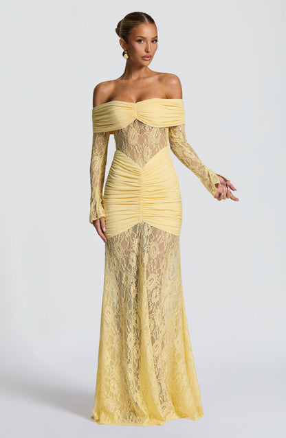 Sauline Maxi Dress Lemon