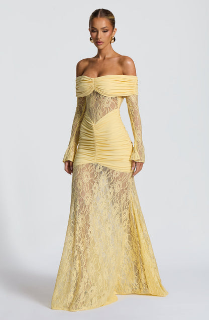 Sauline Maxi Dress Lemon