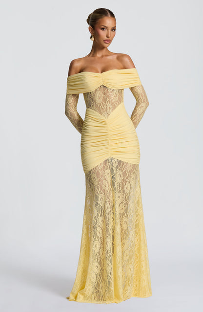 Sauline Maxi Dress Lemon