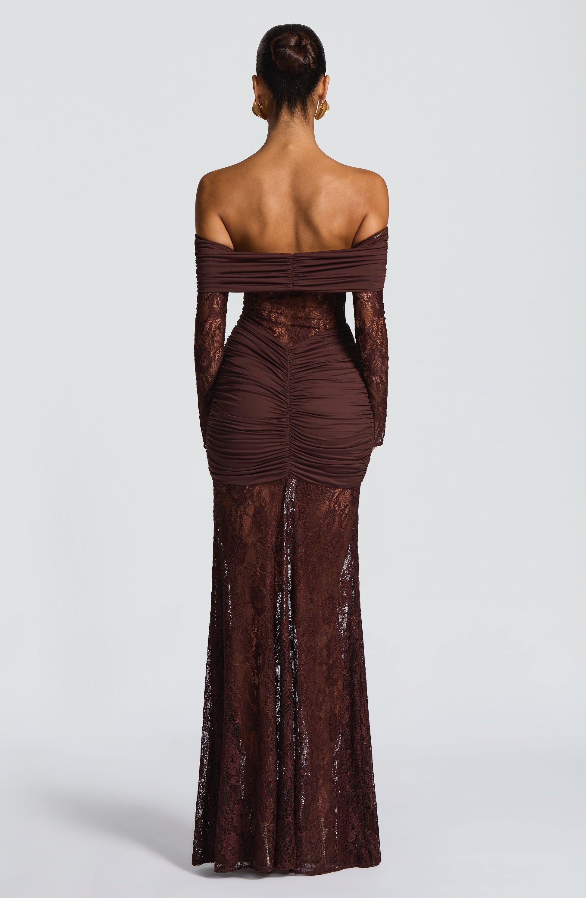 Sauline Maxi Dress Plum Brown