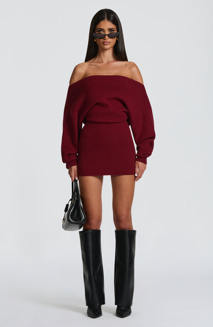 Sawyer Mini Dress Burgundy
