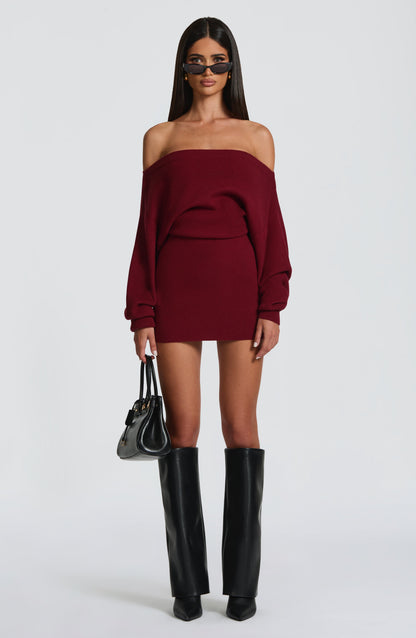 Sawyer Mini Dress Burgundy