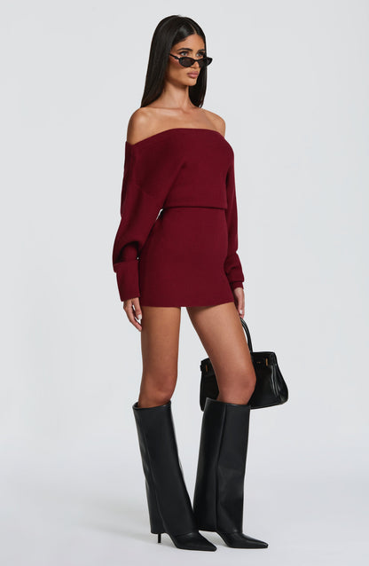 Sawyer Mini Dress Burgundy