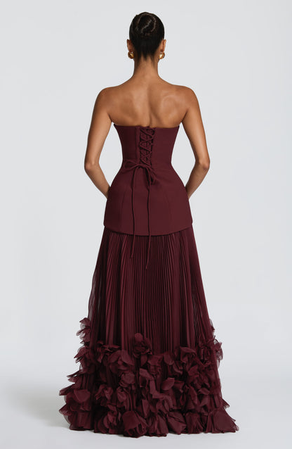 Seraphina Gown Cherry Lacquer