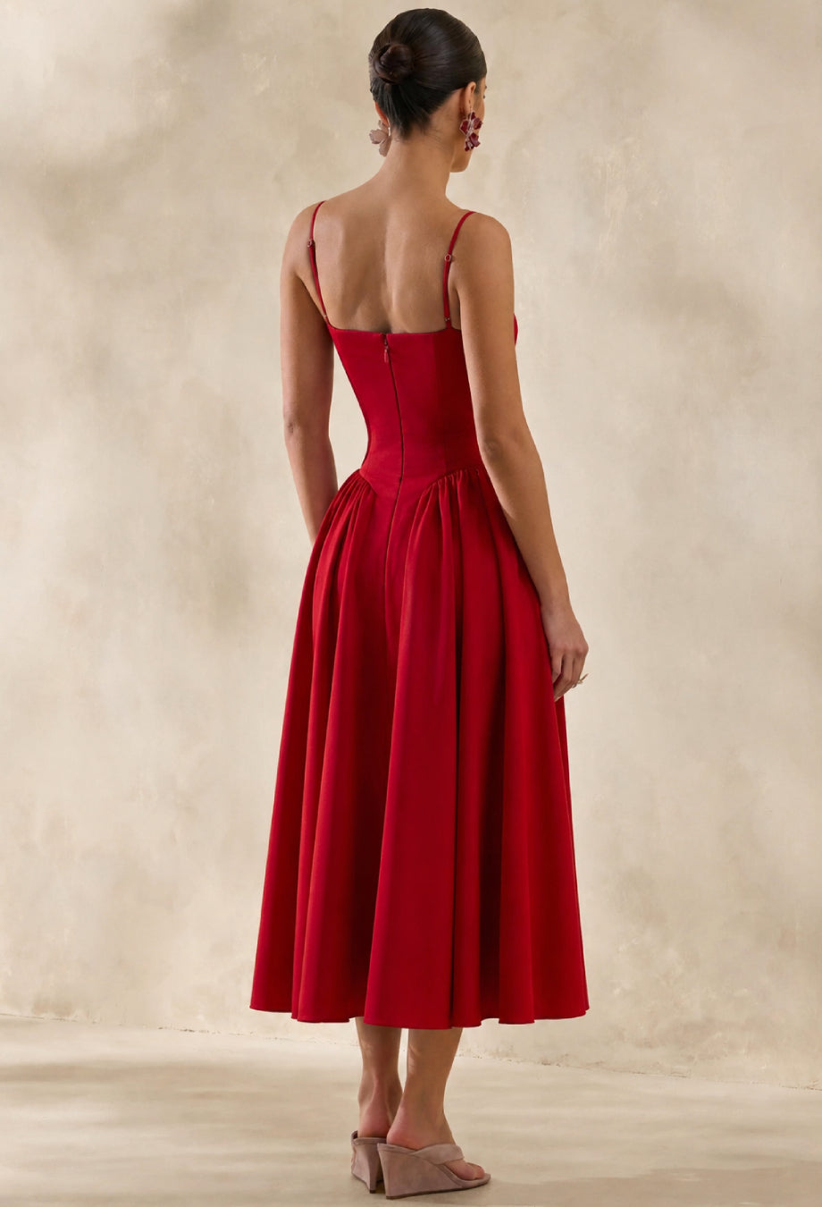Seraphina Midi Dress Red