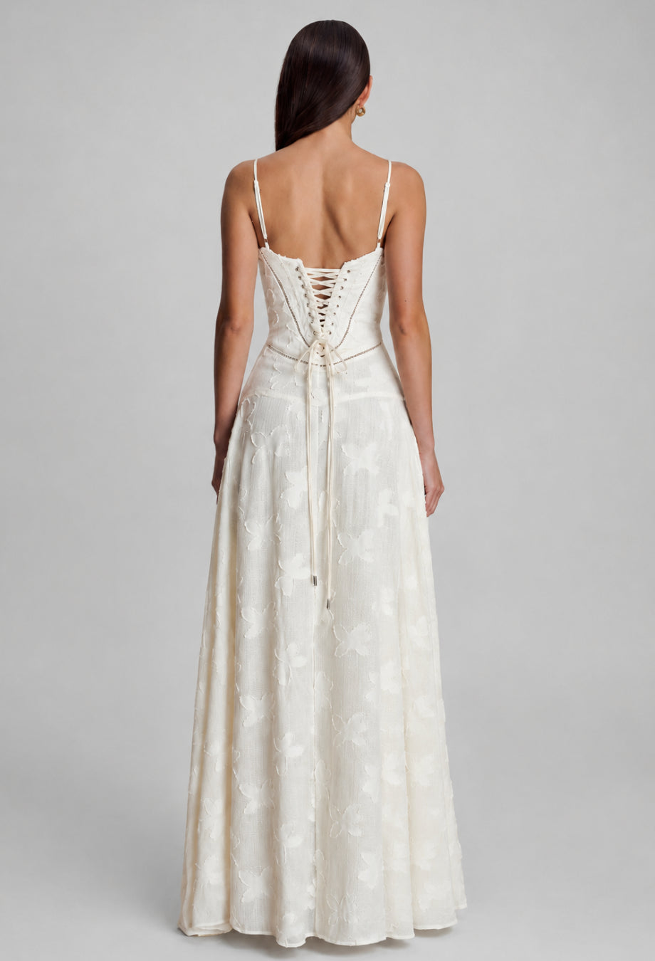Seren Vintage Floral Maxi Dress Ivory
