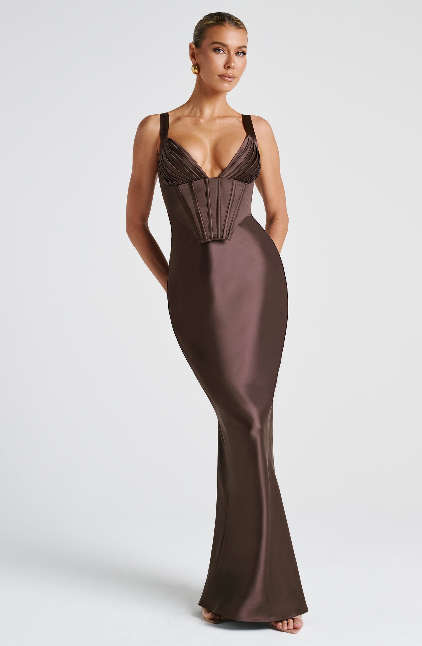 Shae Maxi Dress Plum Brown