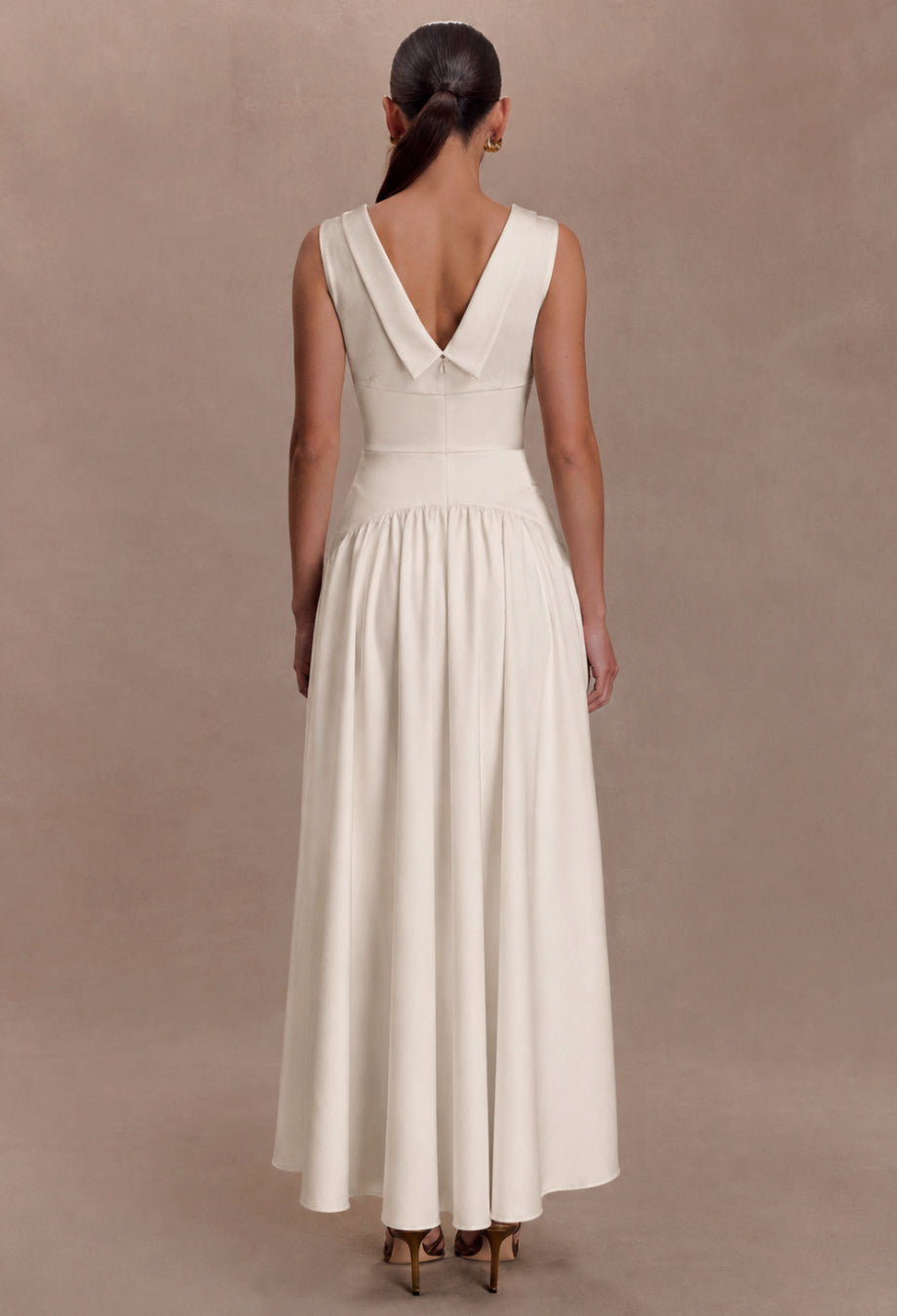 Shayla Vintage Cream Midi Dress