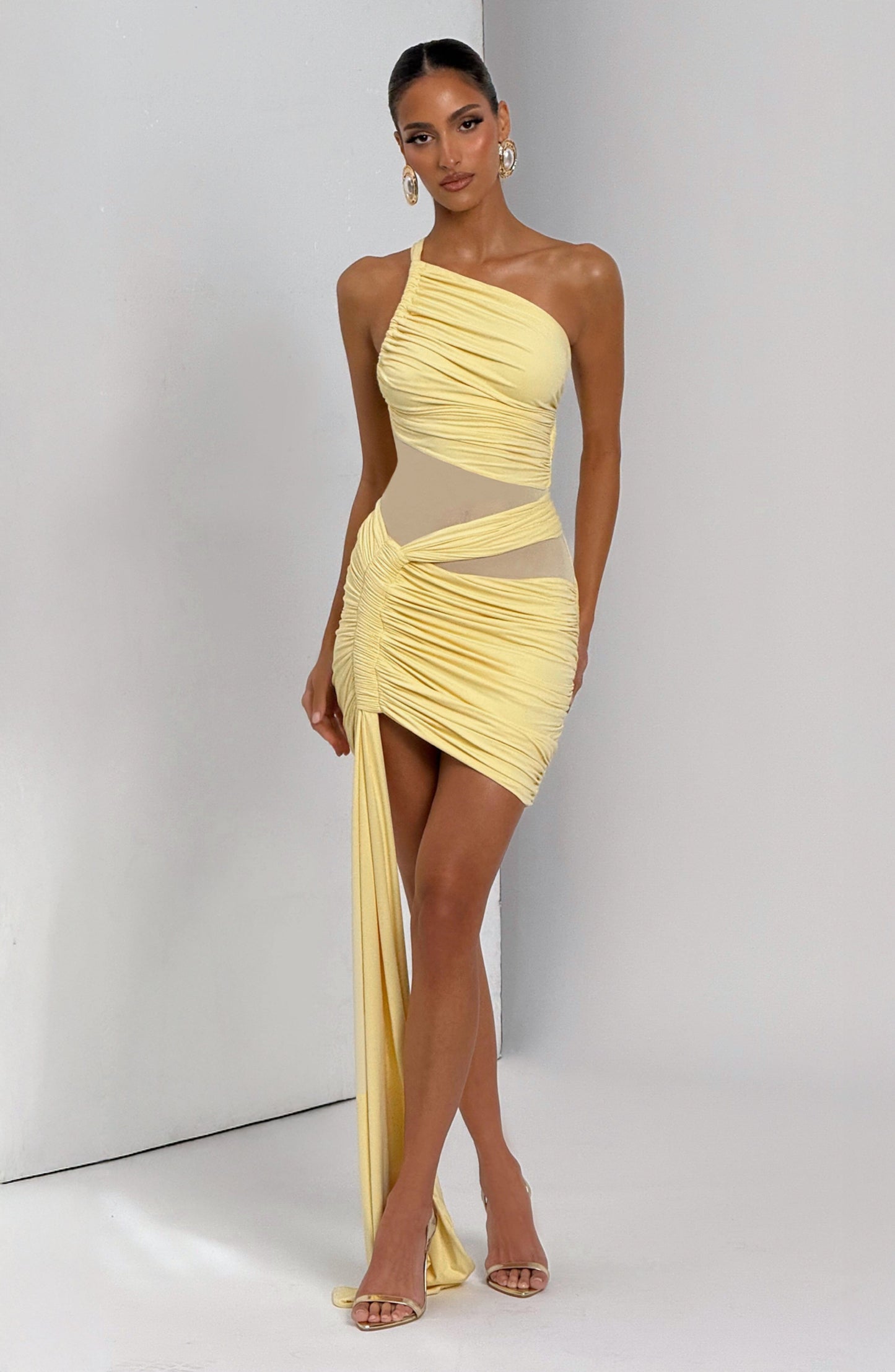 Shazia Mini Dress Lemon