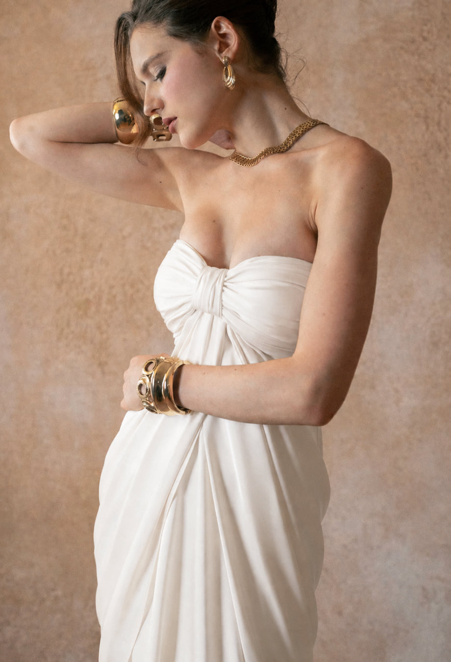 Clarinda Strapless Bridal Gown Ivory
