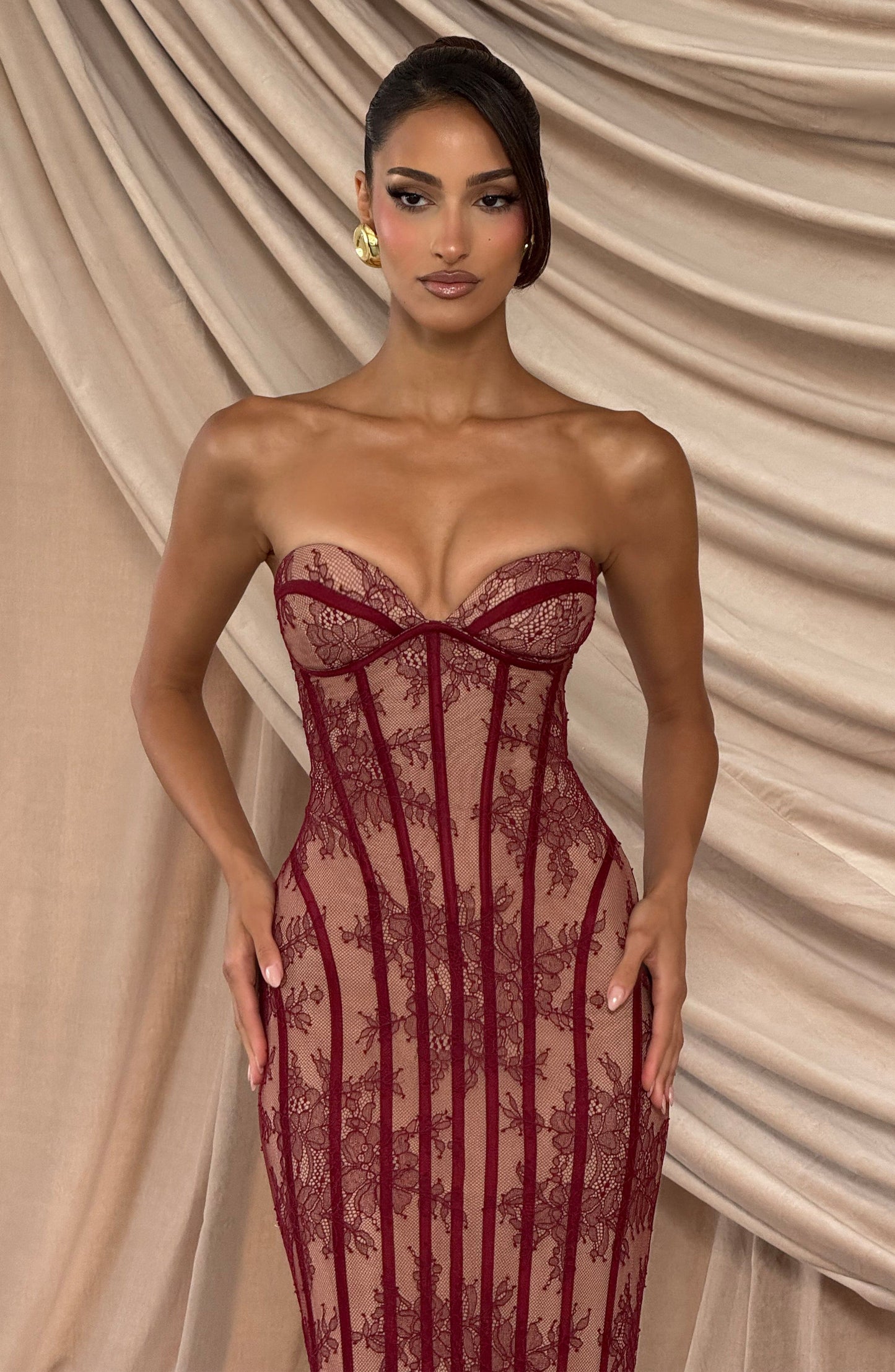 Sian Maxi Dress Burgundy