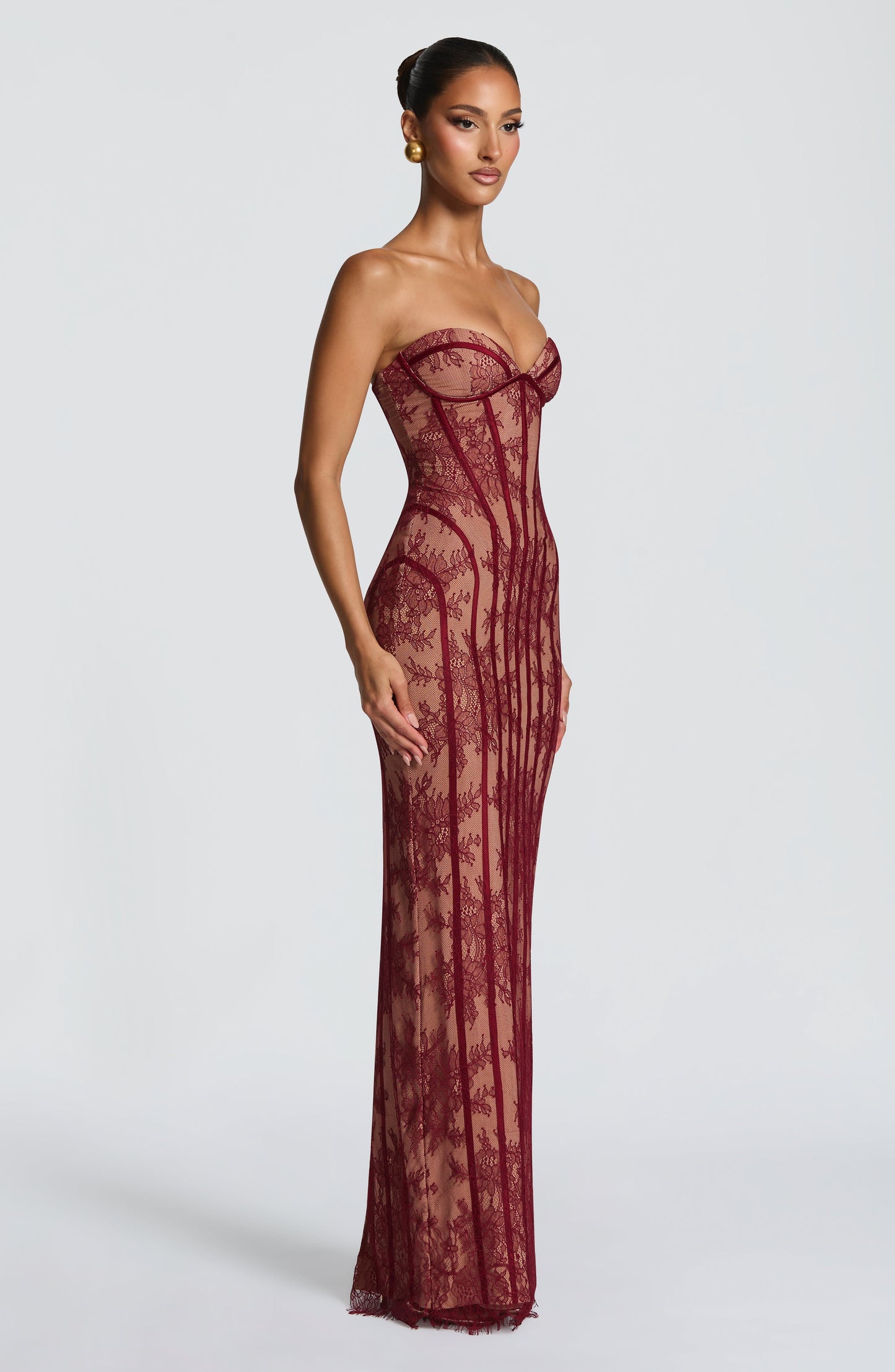 Sian Maxi Dress Burgundy