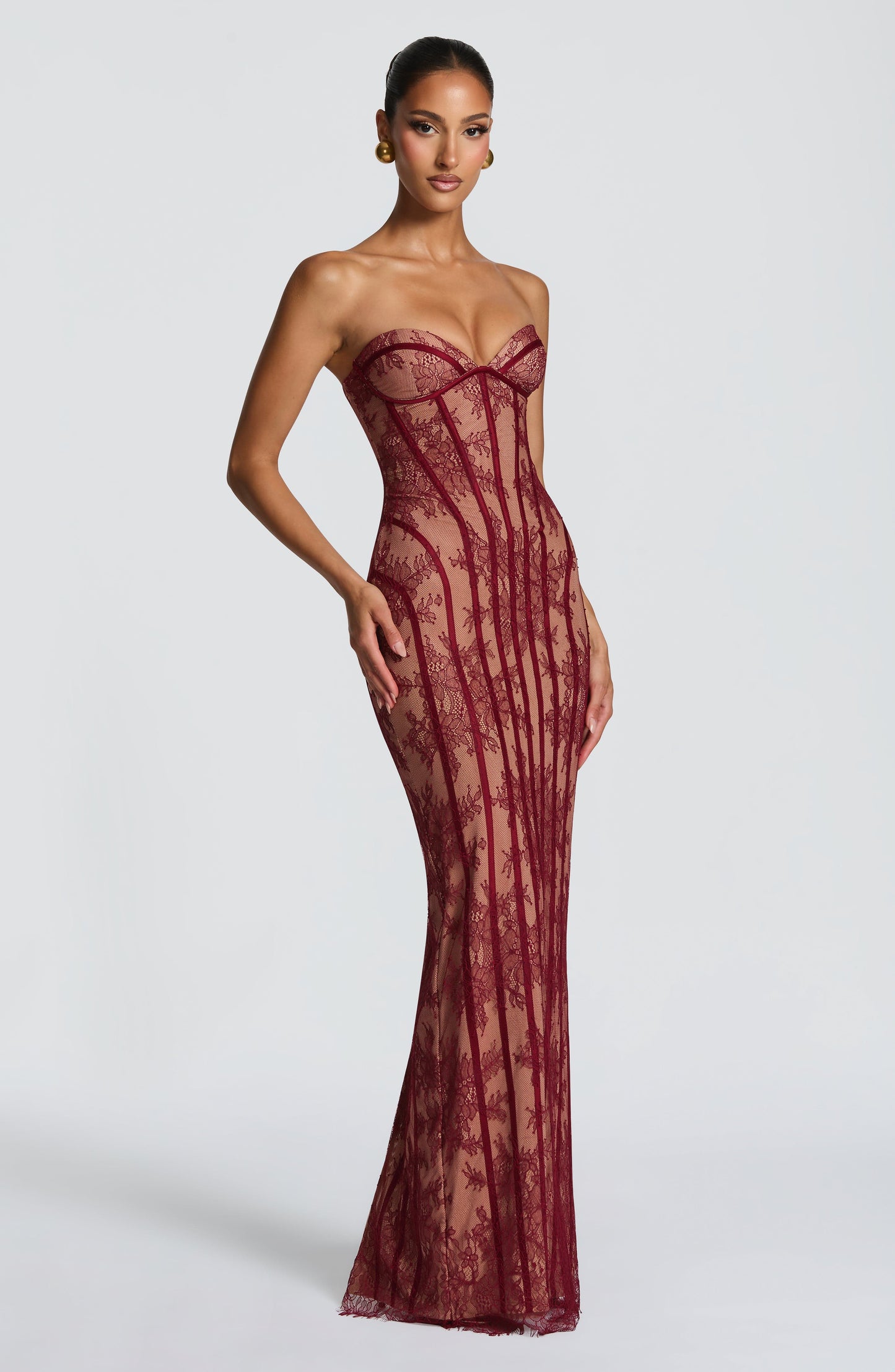 Sian Maxi Dress Burgundy