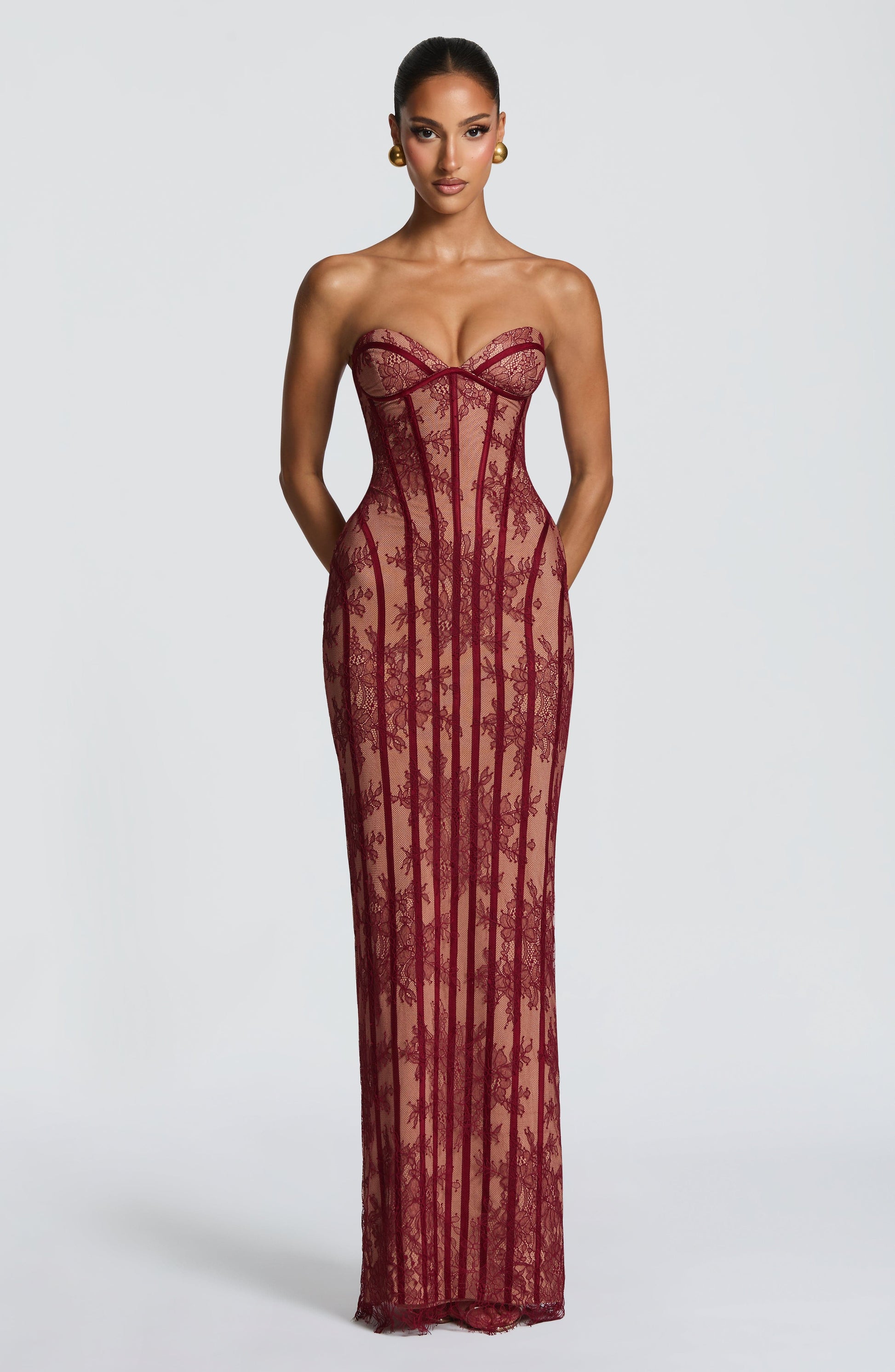 Sian Maxi Dress Burgundy