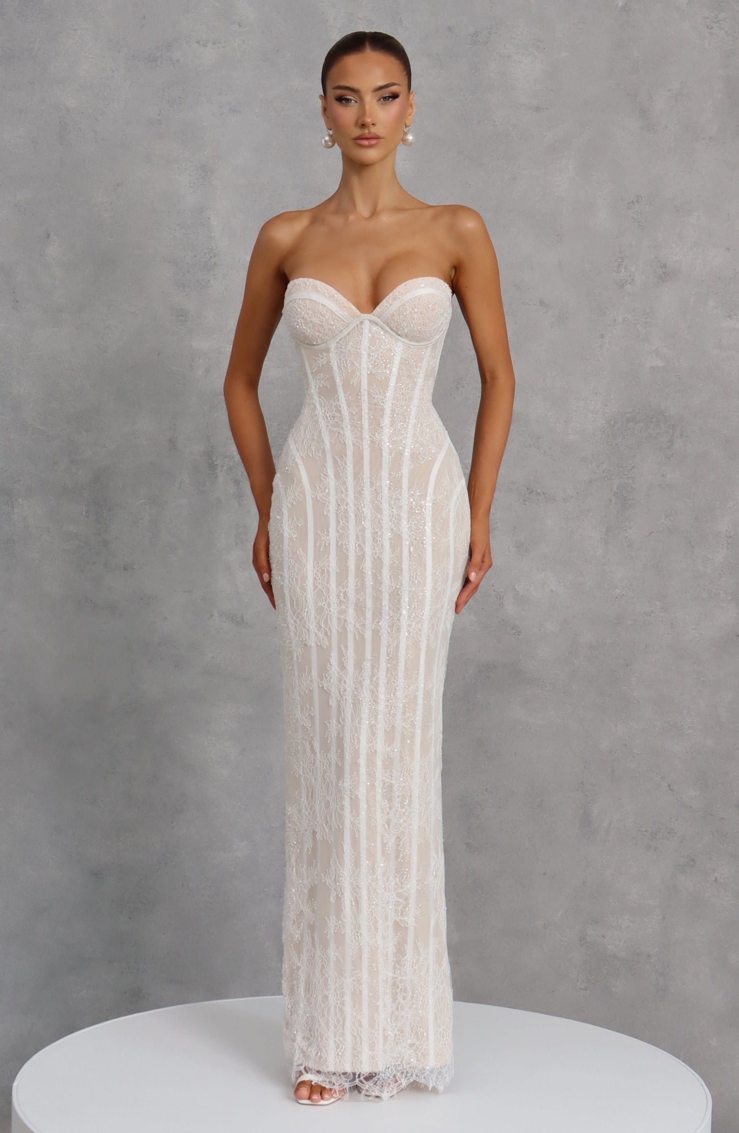 Sian Maxi Dress Ivory Embellishment