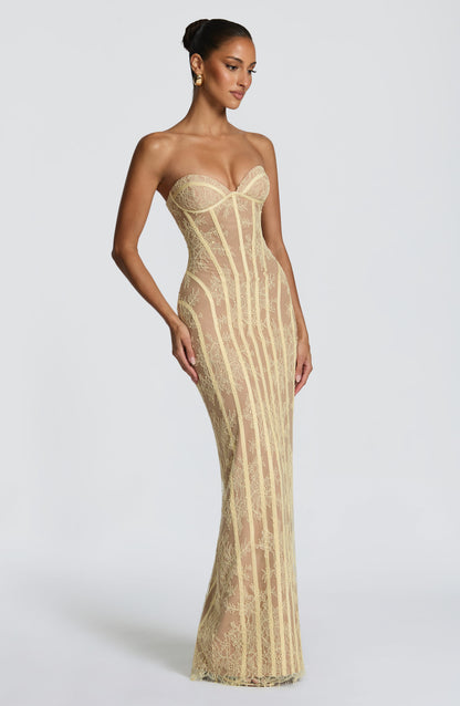 Sian Maxi Dress Lemon