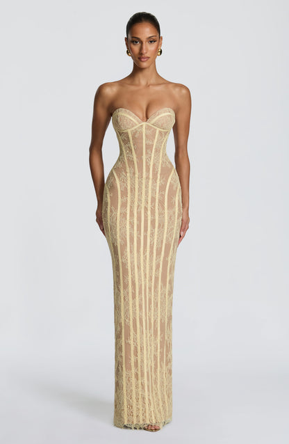 Sian Maxi Dress Lemon