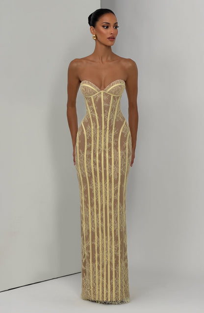 Sian Maxi Dress Lemon