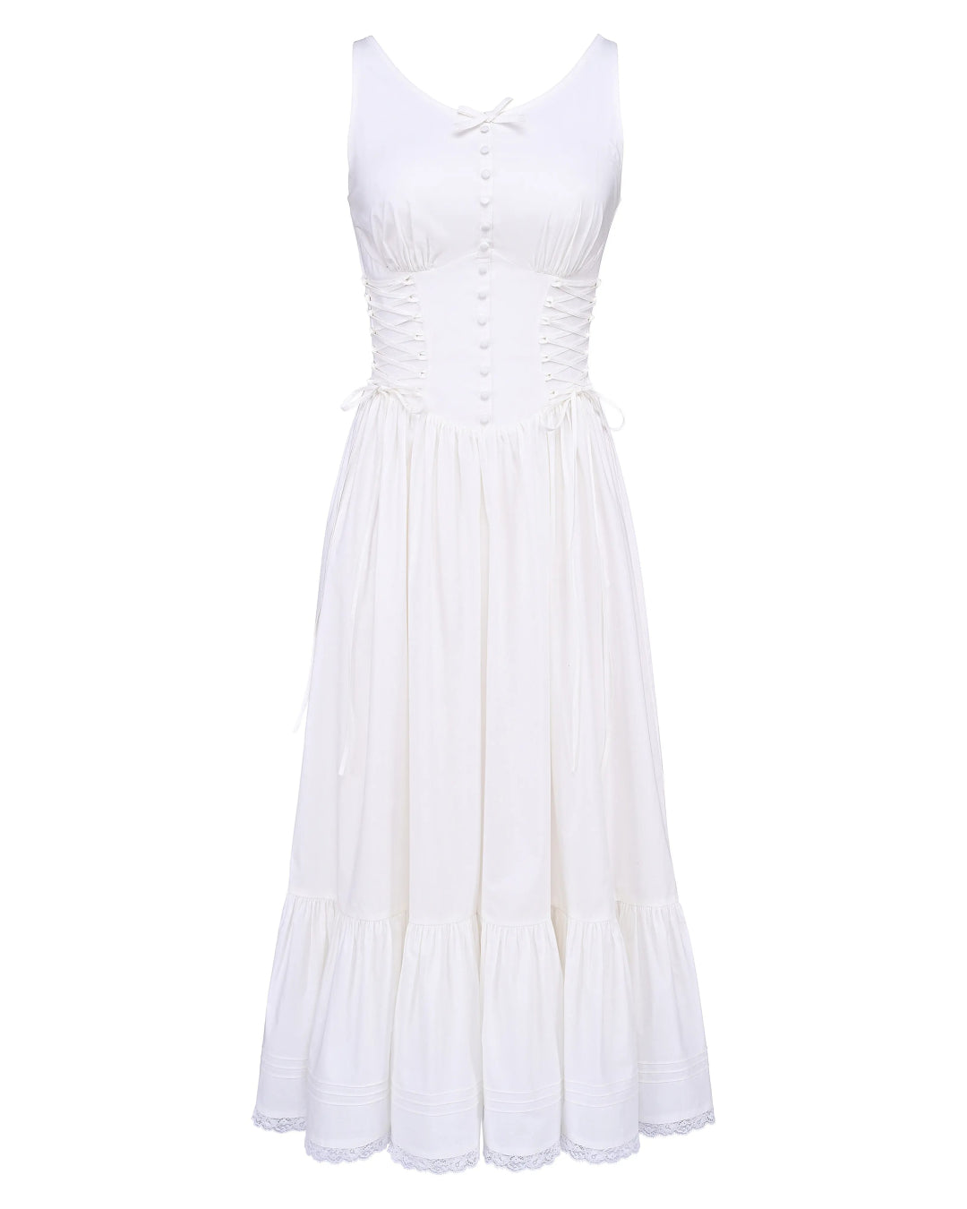 Sienna Cotton Midi Dress Ivory