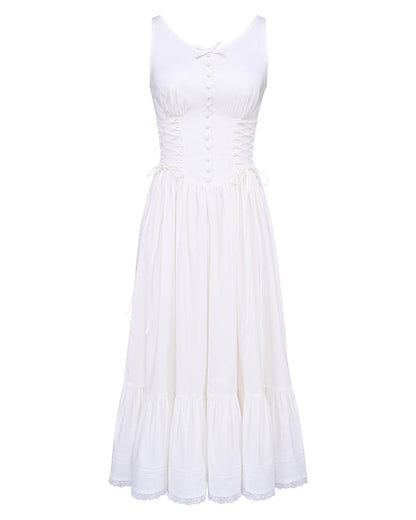 Sienna Cotton Midi Dress Ivory